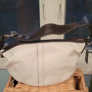 White Leather Coach Hobo Bag